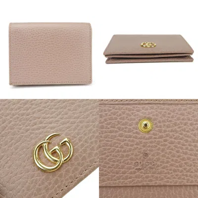 Pre-owned Gucci Beige Leather Wallet (bi-fold) () In Sand