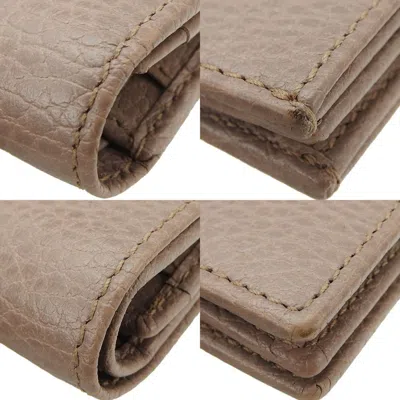 Pre-owned Gucci Beige Leather Wallet (bi-fold) () In Sand