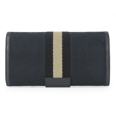 Pre-owned Gucci Black Gg Canvas Coin Purse/coin Case ()