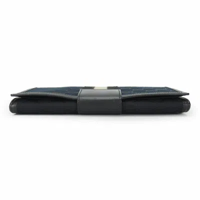 Pre-owned Gucci Black Gg Canvas Coin Purse/coin Case ()