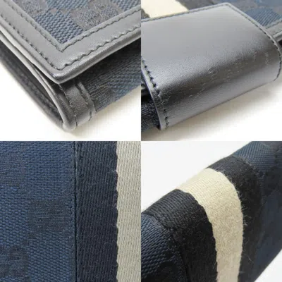 Pre-owned Gucci Black Gg Canvas Coin Purse/coin Case ()