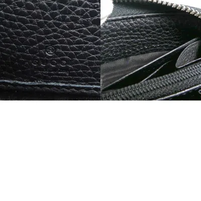 Pre-owned Gucci Black Leather Long Wallet (bi-fold) ()