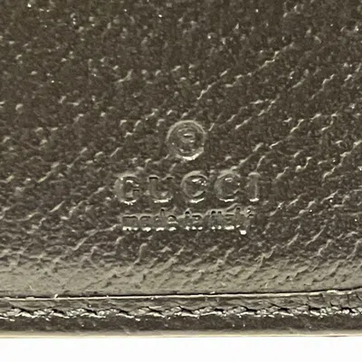 Pre-owned Gucci Black Leather Long Wallet (bi-fold) ()