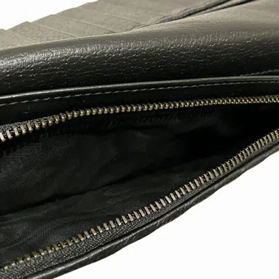 Pre-owned Gucci Black Leather Long Wallet (bi-fold) ()