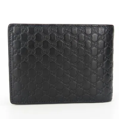 Pre-owned Gucci Black Leather Wallet (bi-fold) ()