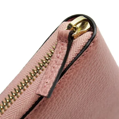 Pre-owned Gucci Pink Leather Long Wallet (bi-fold) ()