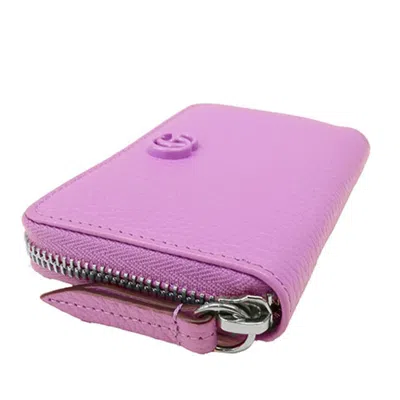 Pre-owned Gucci Purple Leather Coin Purse/coin Case ()