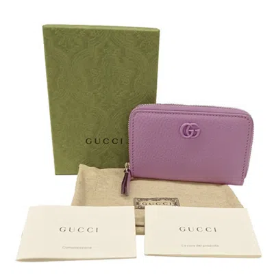Pre-owned Gucci Purple Leather Coin Purse/coin Case ()