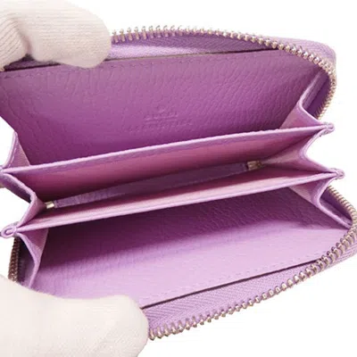 Pre-owned Gucci Purple Leather Coin Purse/coin Case ()