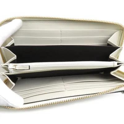 Pre-owned Gucci White Leather Long Wallet (bi-fold) ()