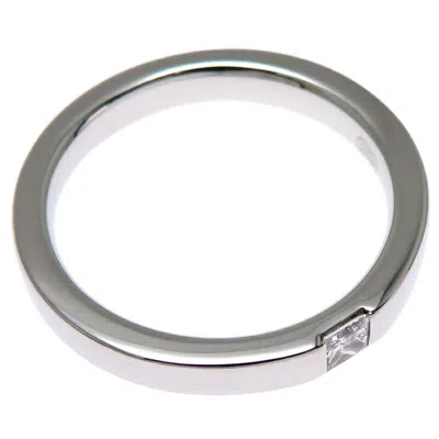 Pre-owned Harry Winston Platinum 950 Band Ring () In Silver
