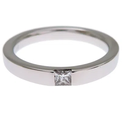 Pre-owned Harry Winston Platinum 950 Band Ring () In Silver
