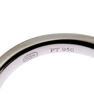 Pre-owned Harry Winston Platinum 950 Band Ring () In Silver