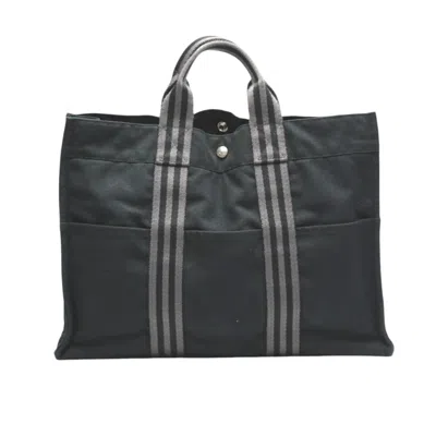 Pre-owned Hermes Black Cotton Tote Bag ()