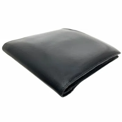 Pre-owned Hermes Black Leather Wallet (bi-fold) ()