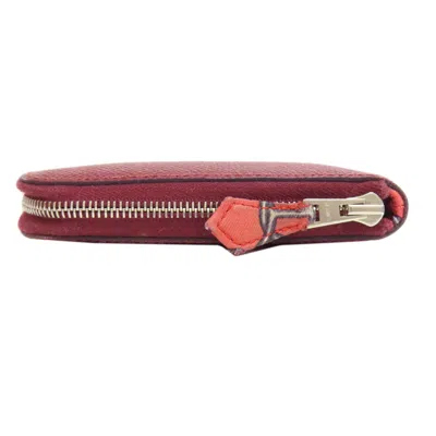 Pre-owned Hermes Bordeaux Epsom Leather Long Wallet (bi-fold) ()