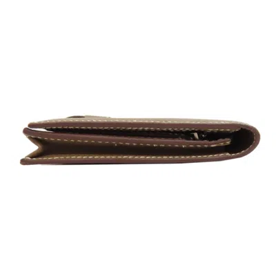 Pre-owned Hermes Etoupe Gray Epsom Leather Long Wallet (bi-fold) ()