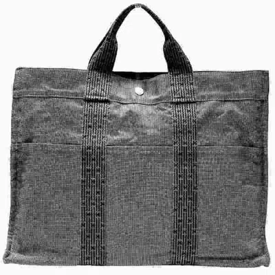 Pre-owned Hermes Gray Canvas Tote Bag ()