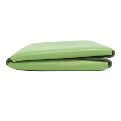 Pre-owned Hermes Green Leather Coin Purse/coin Case ()