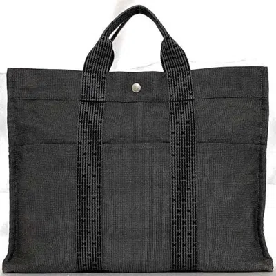 Pre-owned Hermes Gray Canvas Tote Bag ()