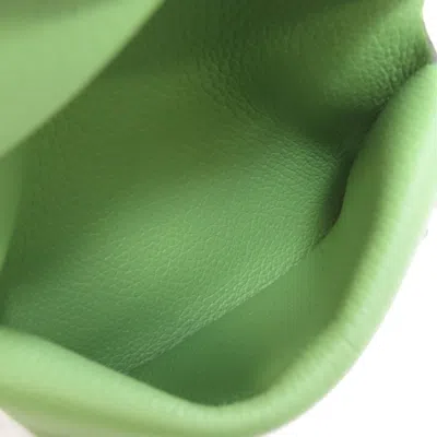 Pre-owned Hermes Green Leather Coin Purse/coin Case ()