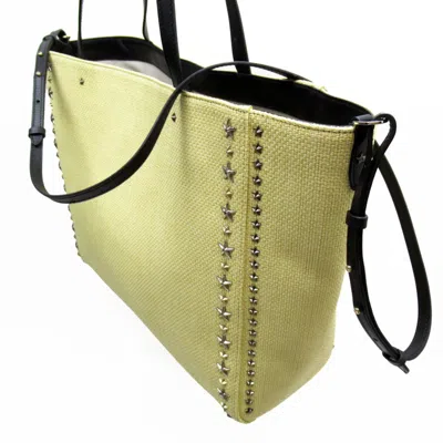 Pre-owned Jimmy Choo Black Raffia Leather Shoulder Bag ()