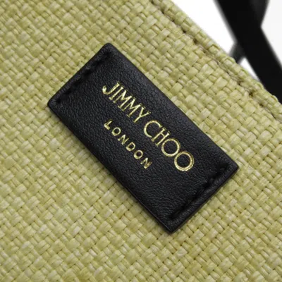 Pre-owned Jimmy Choo Black Raffia Leather Shoulder Bag ()