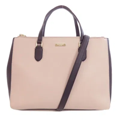 Pre-owned Kate Spade Beige Pink Black Pvc Tote Bag ()