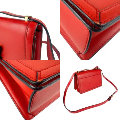 Pre-owned Loewe Barcelona Red Color Leather Shoulder Bag ()