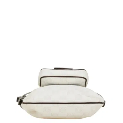 Pre-owned Loewe Brown White Pvc Leather Pouch Shoulder Bag ()