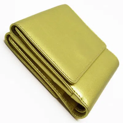 Pre-owned Loewe Gold Leather Wallet (tri-fold) ()