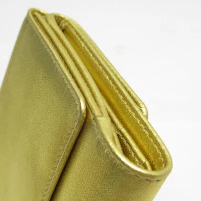 Pre-owned Loewe Gold Leather Wallet (tri-fold) ()