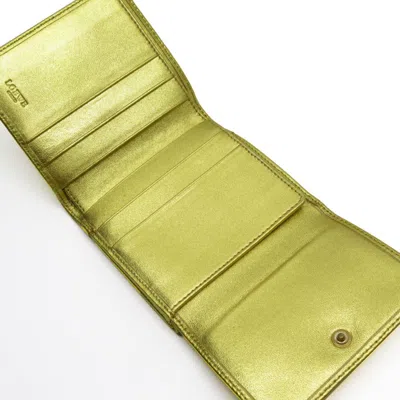 Pre-owned Loewe Gold Leather Wallet (tri-fold) ()