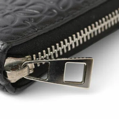 Pre-owned Loewe Repeat Black Suede Coin Purse/coin Case ()