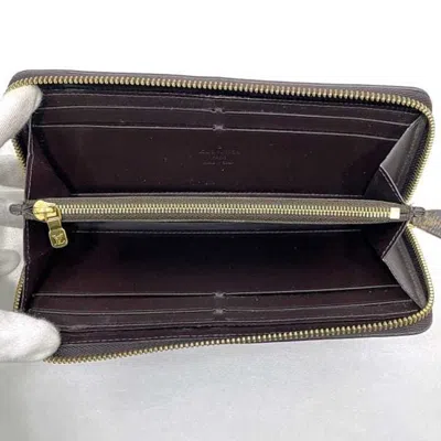 Pre-owned Louis Vuitton Amarante Bordeaux Brown Patent Leather Monogram Canvas Coin Purse/coin Case ( In Multi