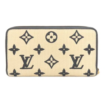 Pre-owned Louis Vuitton Beige Black Cotton Canvas Coin Purse/coin Case () In Multi