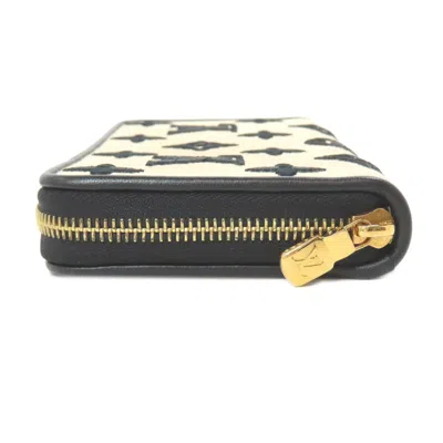 Pre-owned Louis Vuitton Beige Black Cotton Canvas Coin Purse/coin Case () In Multi
