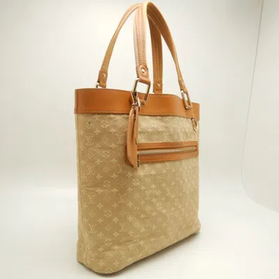 Pre-owned Louis Vuitton Beige Canvas Leather Tote Bag ()