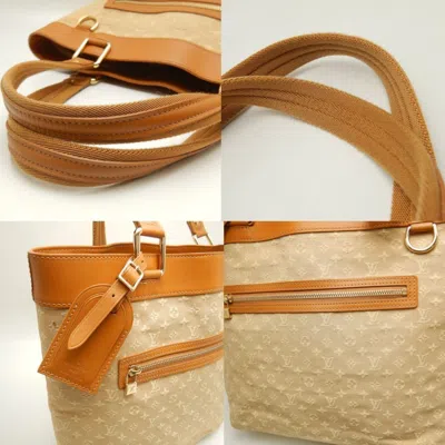 Pre-owned Louis Vuitton Beige Canvas Leather Tote Bag ()