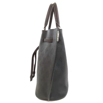 Pre-owned Louis Vuitton Black Mahina Leather Tote Bag ()