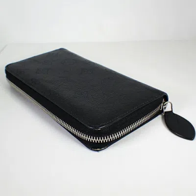 Pre-owned Louis Vuitton Black Mahina Leather Wallet (bi-fold) ()