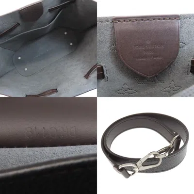 Pre-owned Louis Vuitton Black Mahina Leather Tote Bag ()