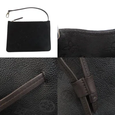 Pre-owned Louis Vuitton Black Mahina Leather Tote Bag ()