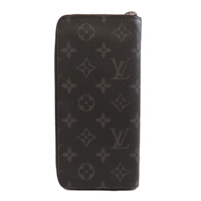 Pre-owned Louis Vuitton Black Monogram Eclipse Monogram Eclipse Long Wallet (bi-fold) ()