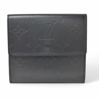 Pre-owned Louis Vuitton Blue Monogram Mat Wallet (tri-fold) ()