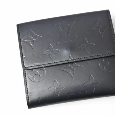 Pre-owned Louis Vuitton Blue Monogram Mat Wallet (tri-fold) ()