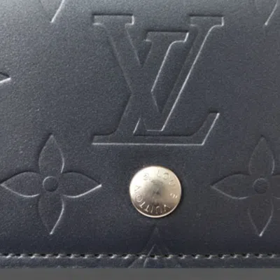 Pre-owned Louis Vuitton Blue Monogram Mat Wallet (tri-fold) ()