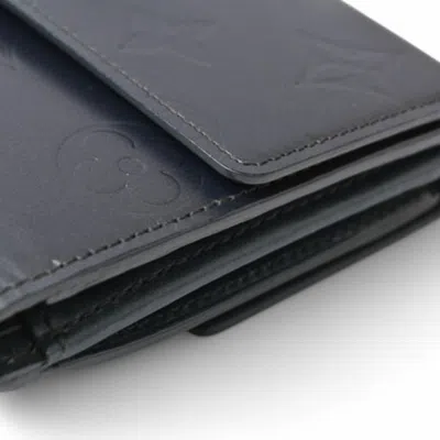 Pre-owned Louis Vuitton Blue Monogram Mat Wallet (tri-fold) ()