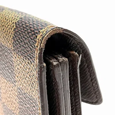 Pre-owned Louis Vuitton Brown Damier Canvas Damier Canvas Long Wallet (bi-fold) ()