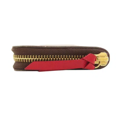 Pre-owned Louis Vuitton Cerise Damier Canvas Ebene Damier Canvas Long Wallet (bi-fold) ()